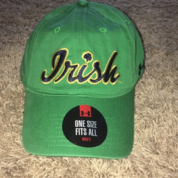 Under Armour Other - NWT green Under Armour Notre Dame adjustable hat